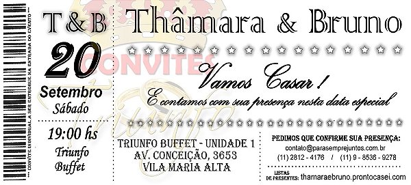 Convite de Casamento - Cód. CC-008