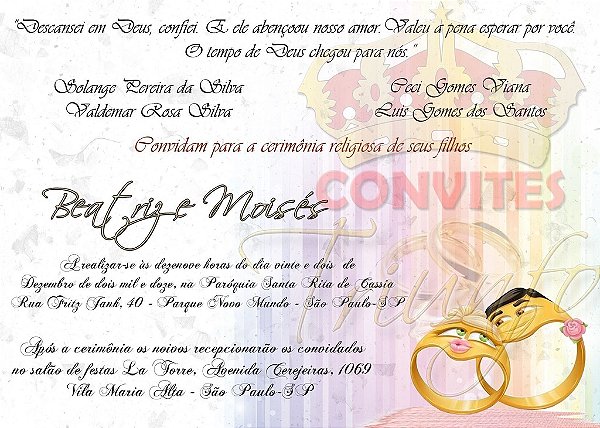 Convite de Casamento - Cód. CC-009