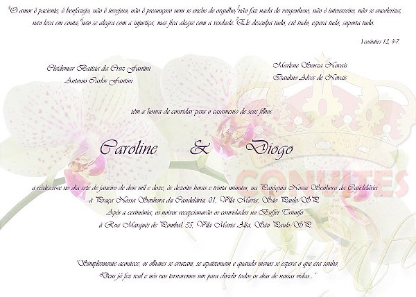 Convite de Casamento - Cód. CC-012