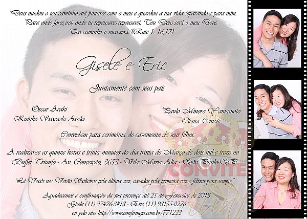 Convite de Casamento - Cód. CC-023