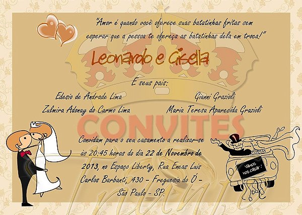 Convite de Casamento - Cód. CC-025