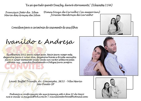 Convite de Casamento - Cód. CC-028