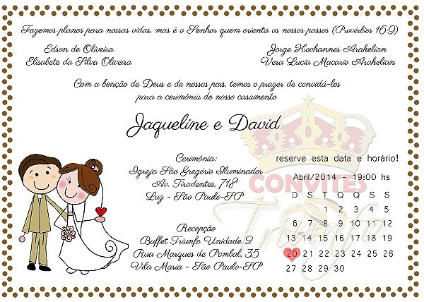 Convite de Casamento - Cód. CC-031