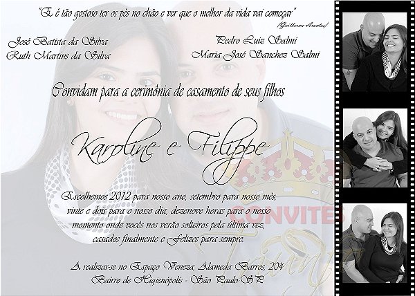 Convite de Casamento - Cód. CC-035