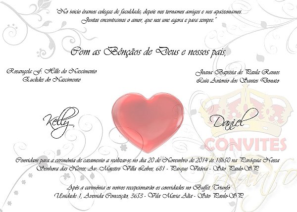 Convite de Casamento - Cód. CC-036