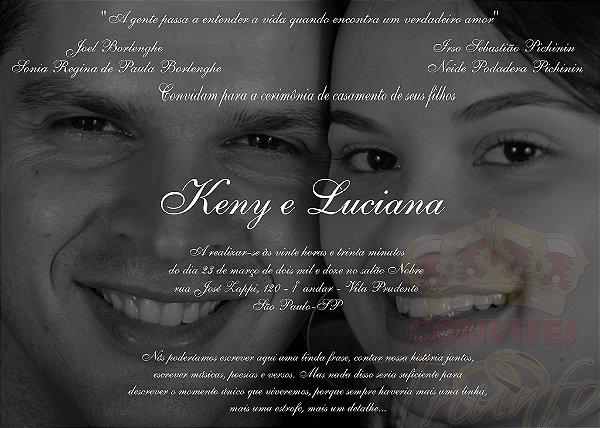 Convite de Casamento - Cód. CC-038