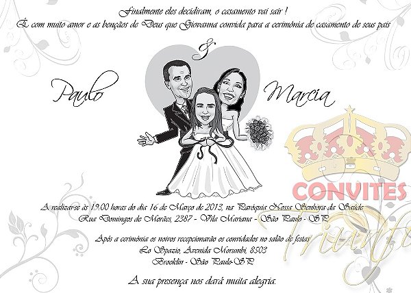Convite de Casamento - Cód CC-046