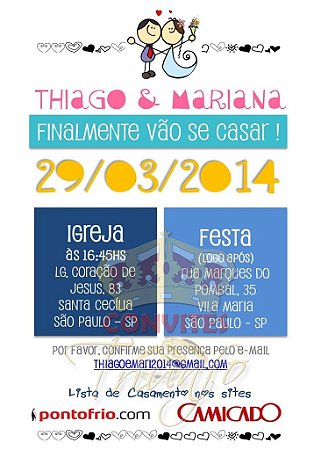 Convite de Casamento - Cód. CC-047