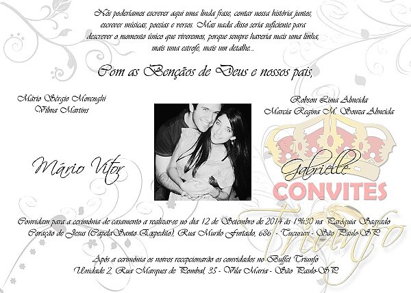 Convite de Casamento - Cód. CC-048