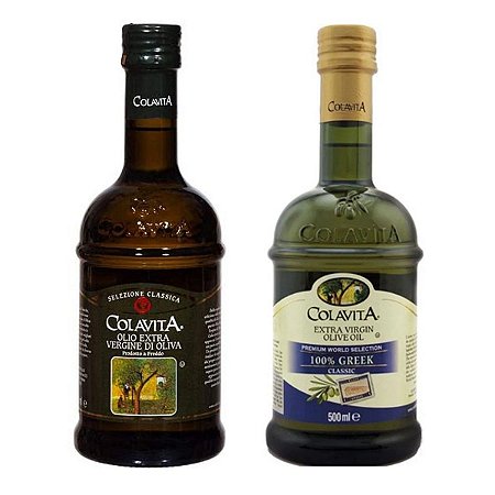 Kit Azeites Colavita Italiano e Grego 2x500ml