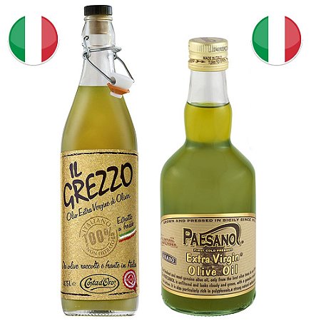 Kit Azeites Italianos Não Filtrados Harmonização com Massas