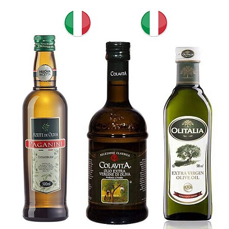 Kit Azeites Italianos Extra Virgem 3x500ml
