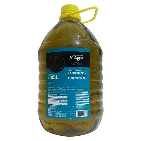 Azeite Extra Virgem Tunisiano Monde Mediterrâneo 5 Litros