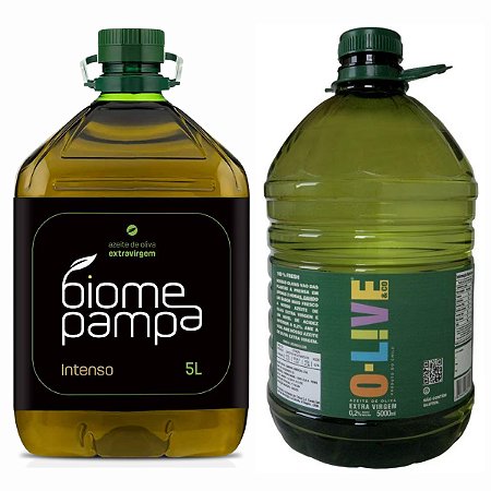 Kit Azeites Extra Virgem Brasileiro e Chileno 10 Litros