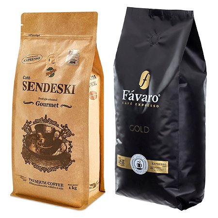 Kit Cafés Gourmet Premium Espresso Em Grãos 100% Arábica 2kg