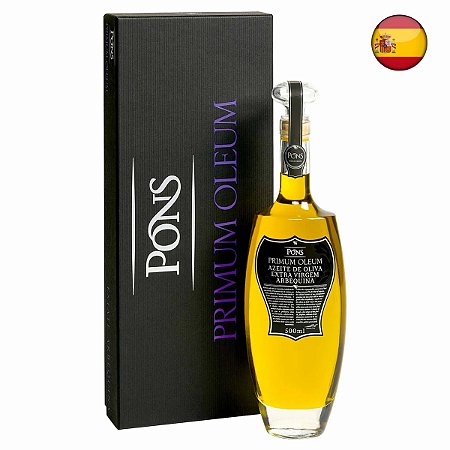 Azeite Espanol Extra Virgem Super Premium Pons Arbequina Garrafa + Caixa Presente - 500ml