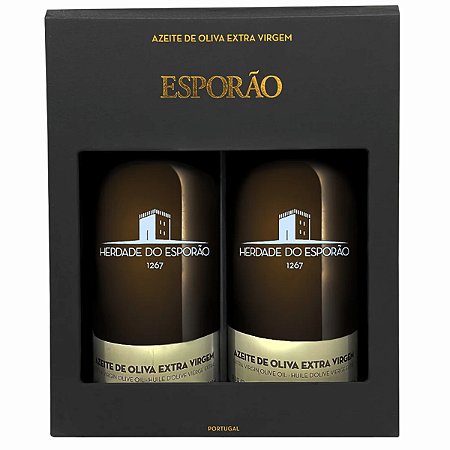 Kit Presente Herdade Do Esporão Extra Virgem + Caixa Especial 2x500ml