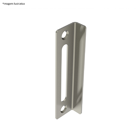 Ferragem 1504ATR para vidro (contra fechadura alvenaria) - aço inox