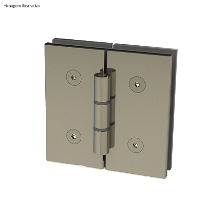Ferragem 1134 para vidro (dobradiça Maxim-AR vidro x vidro) - aço inox
