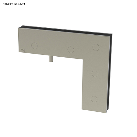Ferragem 1209G para vidro (facão grande) - aço inox