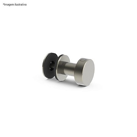 Ferragem 1650 para vidro (puxador redondo simples) - aço inox