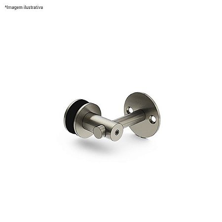 Ferragem 1729 para vidro (conector para vidro x alvenaria a 90°) - aço inox