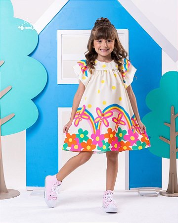 Vestido Infantil Borboletando