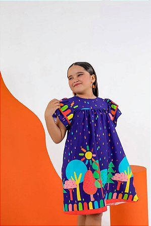 Vestido Infantil Floresta Lúdica