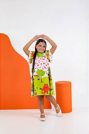 Vestido Infantil Piquenique no Parque