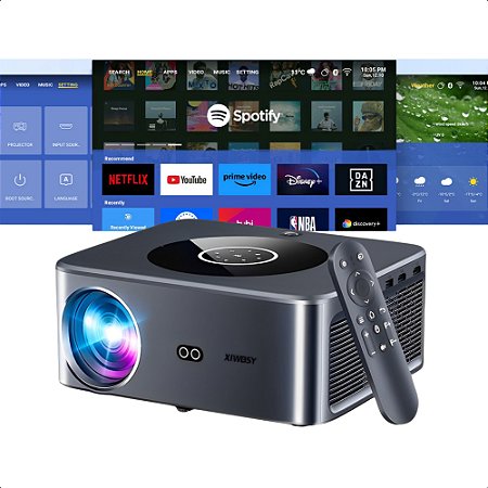 Projetor XIWBSY T04B 25000 Lumens Full HD Com Android Bluetooth Wifi