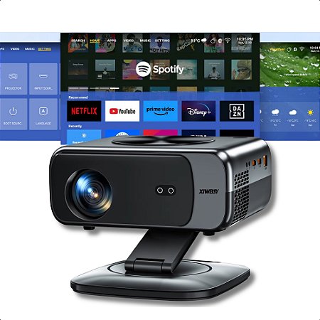 Mini Projetor Portátil XIWBSY M05 Com Android Bluetooth Wifi + Suporte Para Projetor