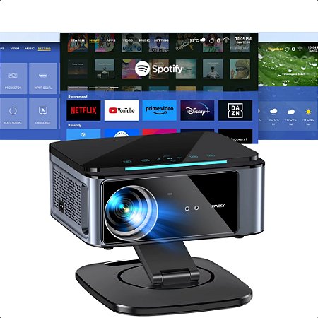 Projetor XIWBSY T07 Pro 3000 ANSI Lumens + Suporte Para Projetor