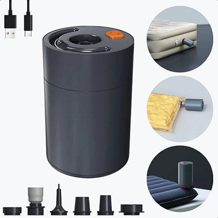 Bomba Aerogogo Giga Pump 6 for Air Bed Infla e Desinfla Para Piscina Cama Inflável Tenda Barraca