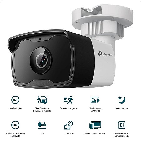 Câmera de Rede Externa 4MP BULLET VIGI C340I (4MM) TPLINK TPN0392