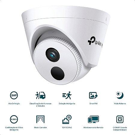 Câmera de rede DOME VIGI C430I (2,8MM) TURRET Com IR TPLINK 3MP TPN0395