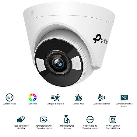 Câmera IP Interna TURRET VIGI C440-W (4MM) 4MP Colorida WI-FI TPN0418