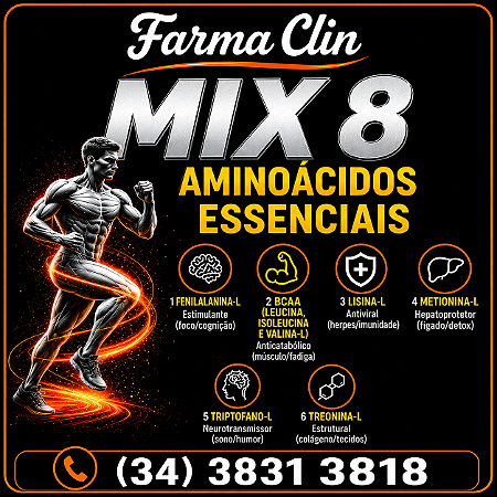 Mix 8 aminoácidos essenciais