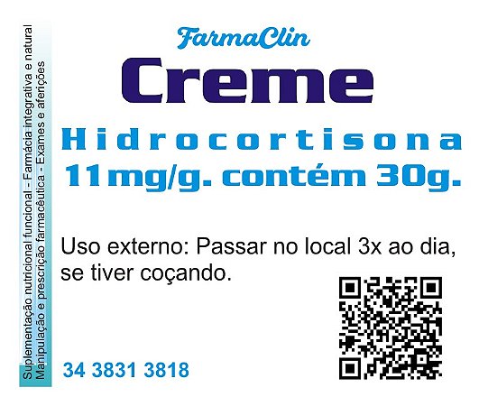 Hidrocortisona 11mg/g 30g creme