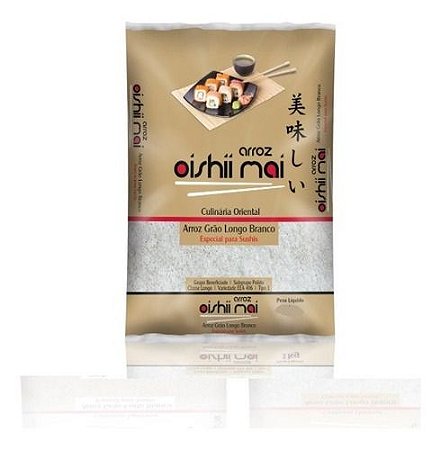 Arroz Japonês grão Longo Oishi pacote com 1 kg