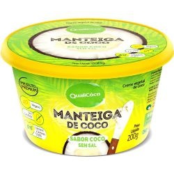 Manteiga de coco / sabor coco sem sal Qualicoco 200 gr