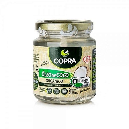 Óleo de coco Orgânico Exta virgem  Copra 200 ml