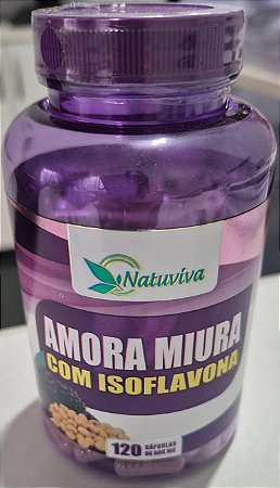 Amora Miura com Isoflavona NATUVIVA - 500 mg - 120  caps