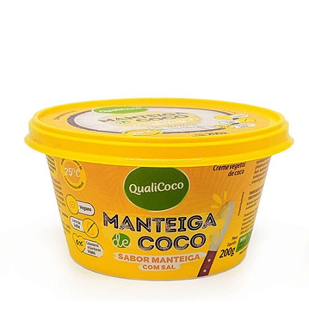 Manteiga de coco Qualicoco com sal 200 g