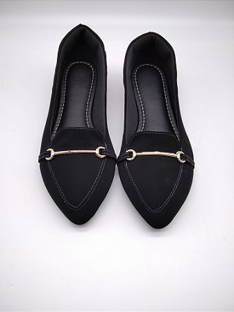 mocassim preto feminino