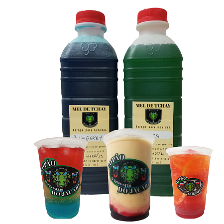 01 litro Xarope Bebidas Mel Tchay