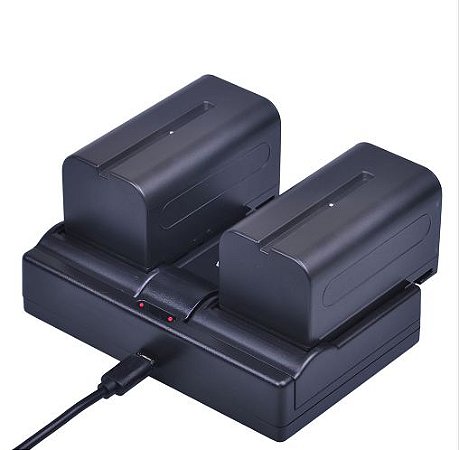 Baterias E Carregador para Ring Light  Np-f750