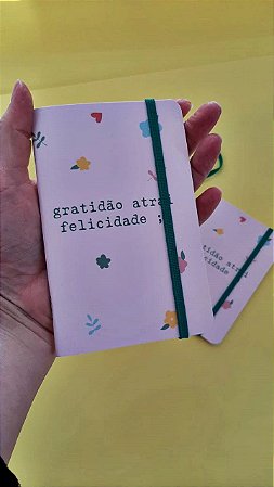 Caderneta Gratidão Atrai Felicidade