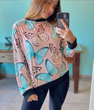 Blusa Bomber – Borboleta  🦋💙