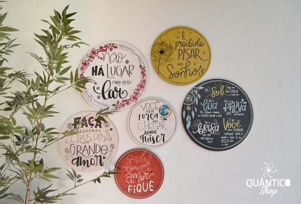 Conjunto Ame e Sonhe- Placas Circulares