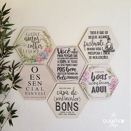 Conjunto Vibre e Realize - 6 Placas Hexagonais